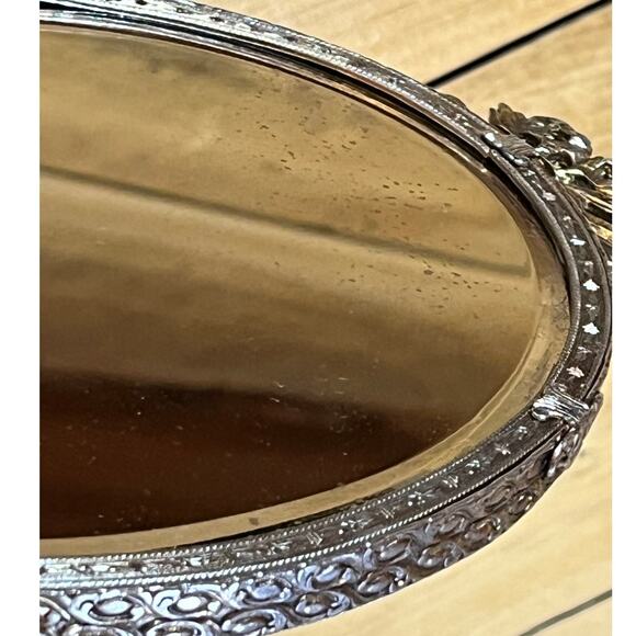 Vintage Victorian Hand-Held 14” Vanity ornate mirror - Picture 10 of 11